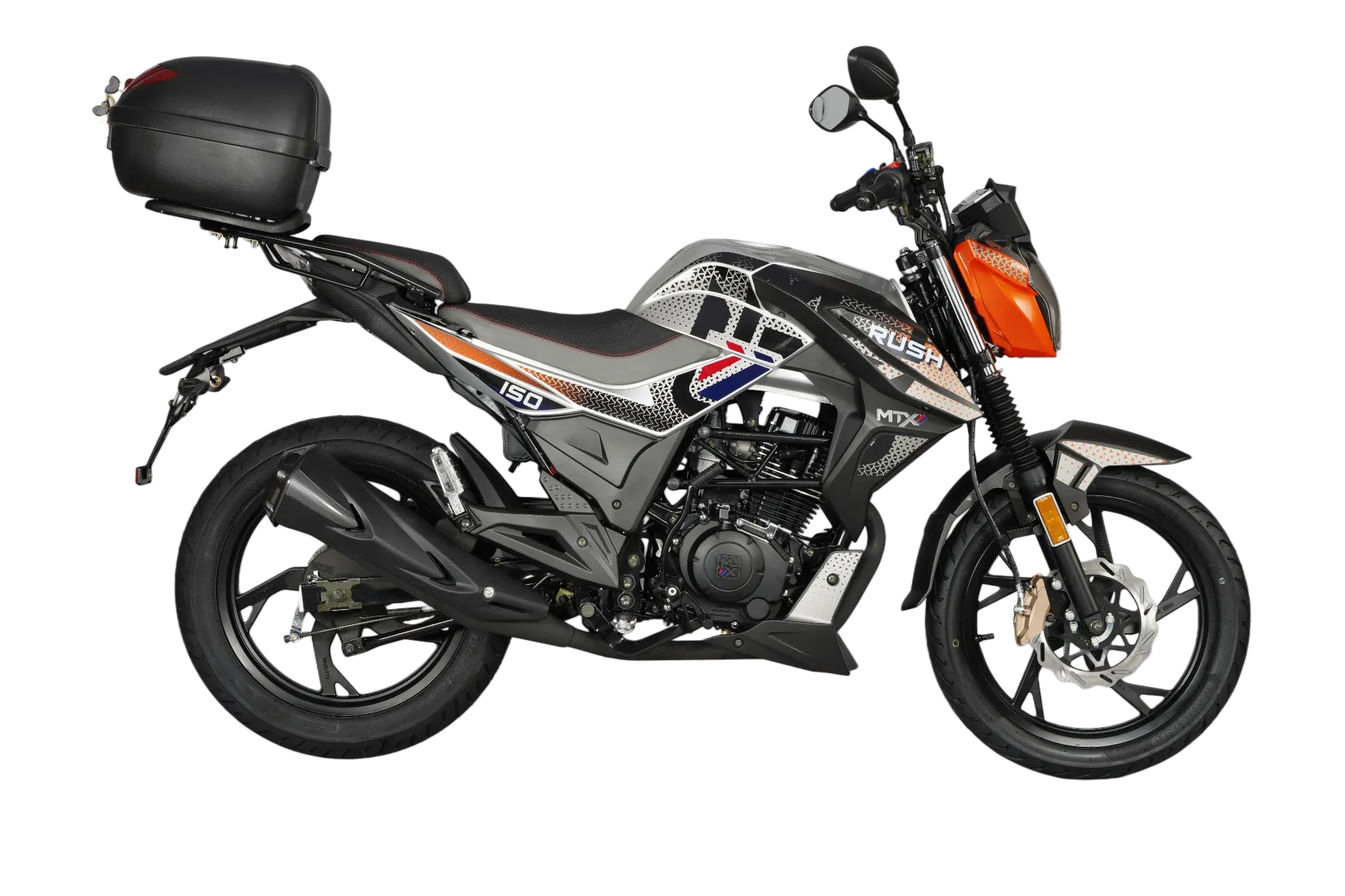 MTX RUSH 150 con sus especiales señalados